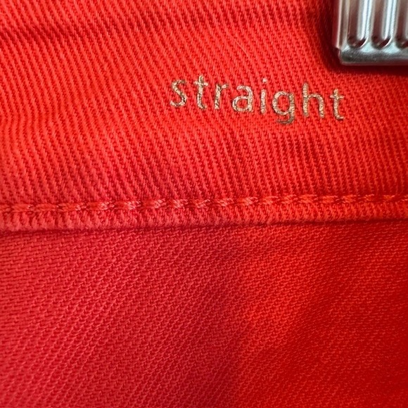 Simply Vera Vera Wang Women's Orange Coral Straight Stretch Jeans 14 Summer - Picture 8 of 10
